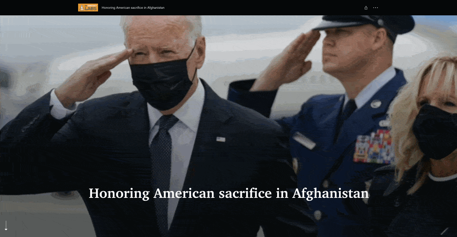 Honoring the American sacrifice in Afghanistan