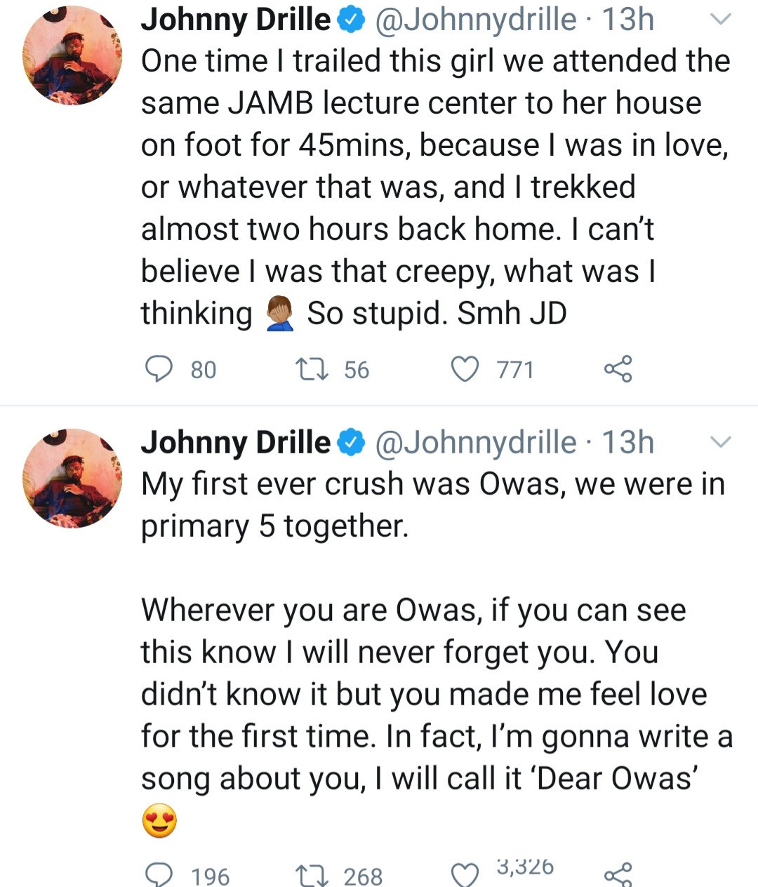 Singer Johnny Drille opens up about the crazy things he