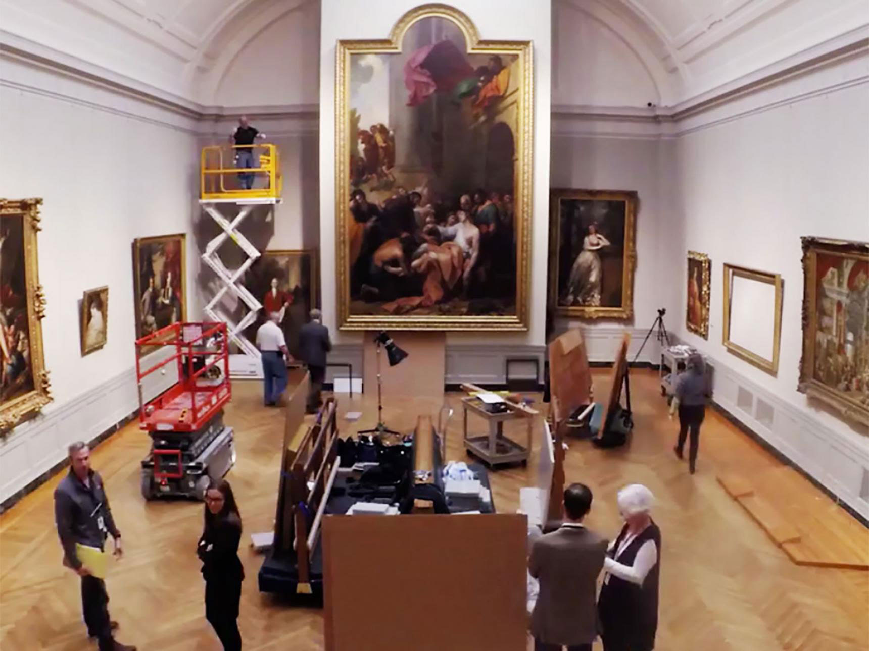 Installing the Artists on the Move in 18th-Century Europe gallery (Gallery 246).