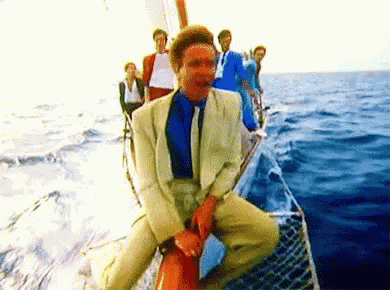 Duran Duran video clip on a boat GIF
